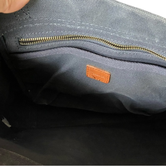 Madewell Canvas Tote, Gray, Shoulder Straps or Top Handles, Minimalist, EUC - Picture 3 of 4